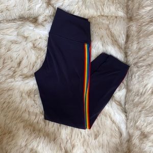 Zyia 7/8 navy rainbow leggings